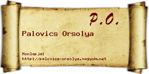 Palovics Orsolya névjegykártya